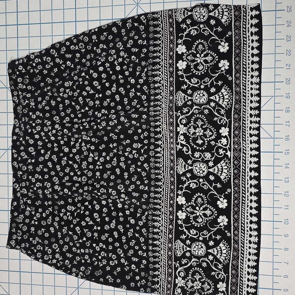 Women Light‎ Blue Paisley Floral lined Cotton Skirt 20W, NWOT